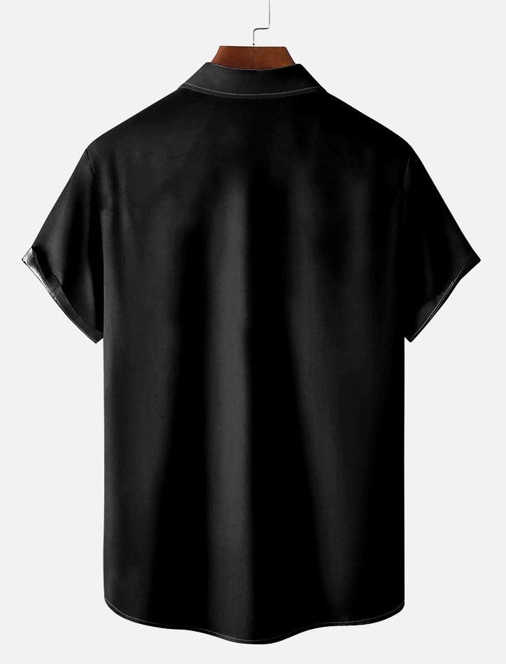 Men's Christmas Cartoon Graphic Short Sleeve Shirt