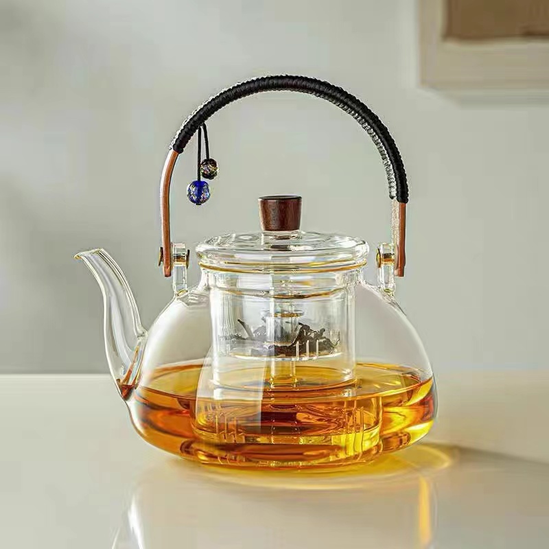 Glass tea maker, specialized tea set for brewing tea with a boiling ke