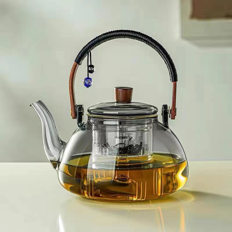 Glass tea maker, specialized tea set for brewing tea with a boiling ke