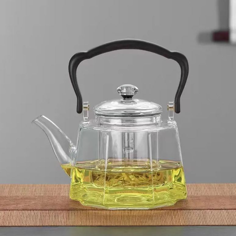 Heat resistant octagonal lifting beam teapot, large capacity teapot, d