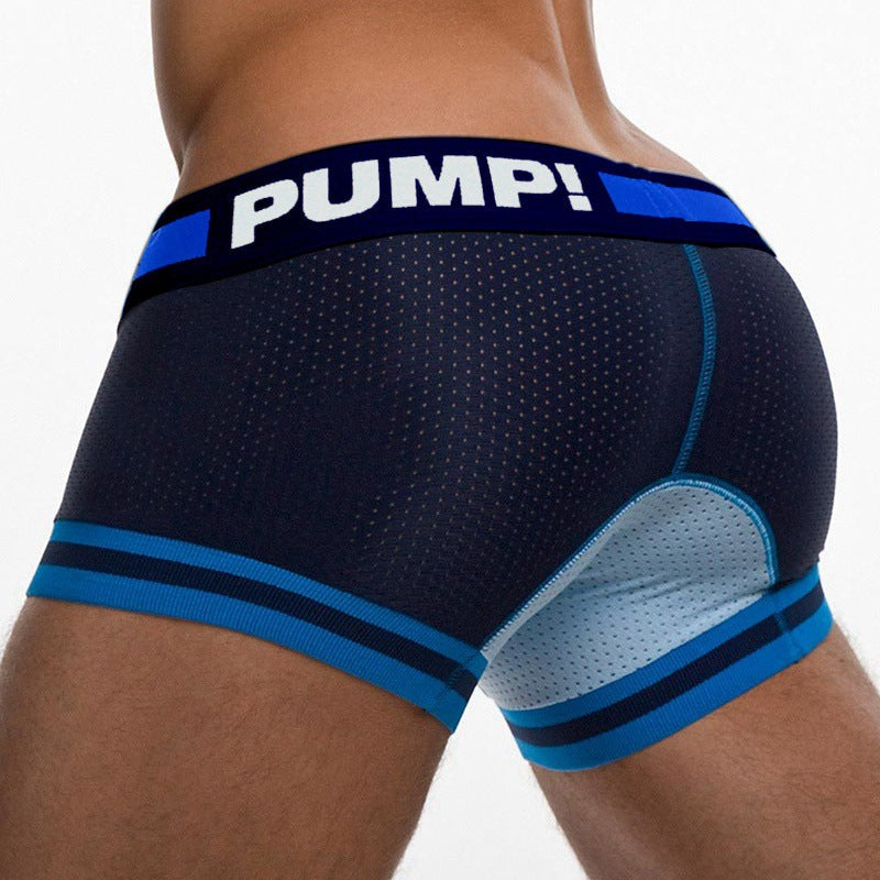 ORLVS UNDERWEARCotton U Convex Pouch Mesh Men's Boxer Briefs| GAY UNDERWEAR