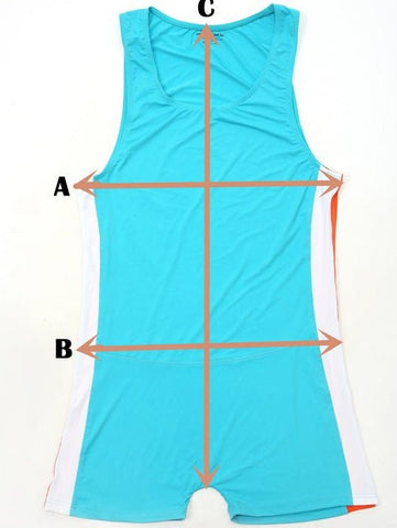 measurement of Men's Racing Stripe Wrestling Singlet - Men's Singlets. Bodysuits. Rompers & Jumpsuits - ORLVS.com