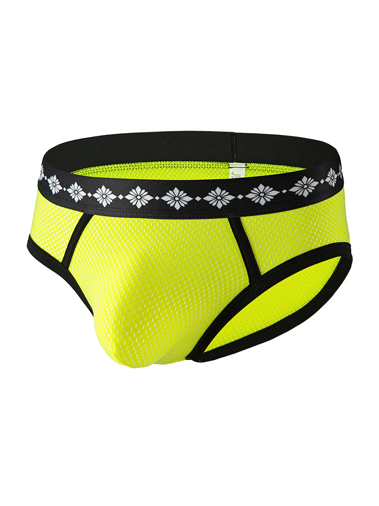 ORLVS Men's 3-Pack Mesh Briefs with Low-Rise Cut and Tight Fit