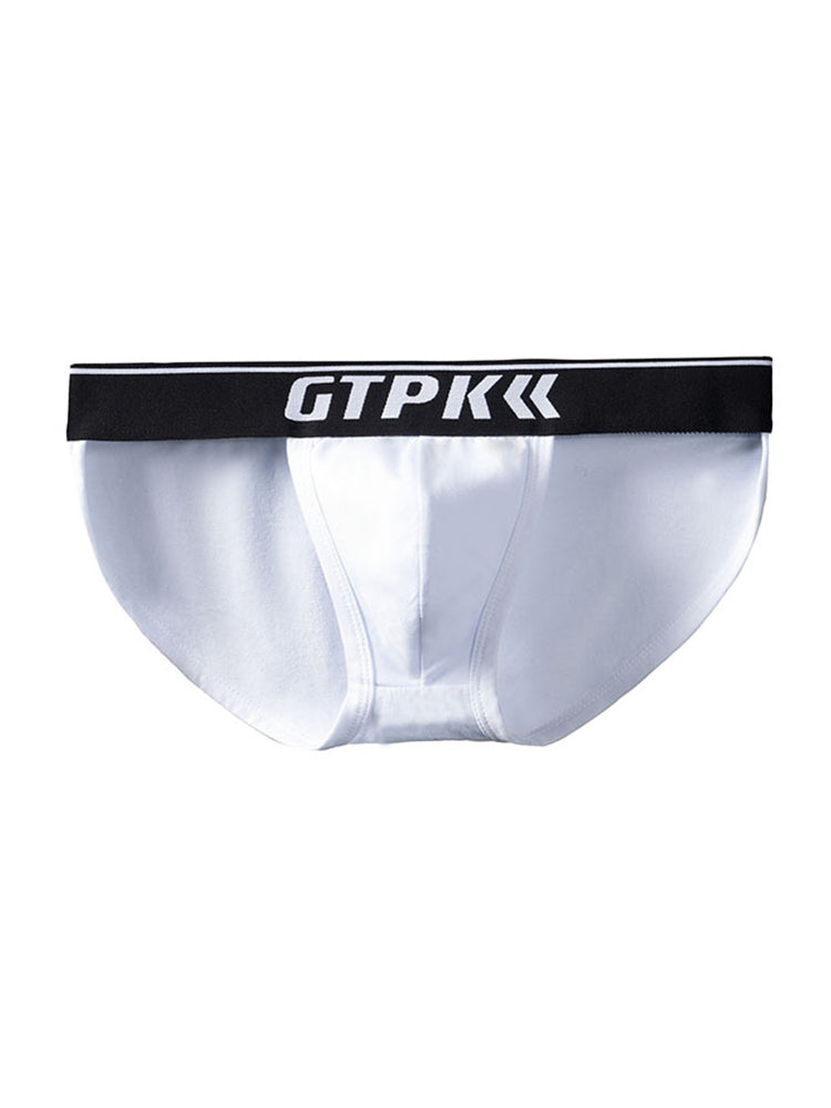 ORLVS Men's 4-Pack Cotton Briefs with Embossed Waistband