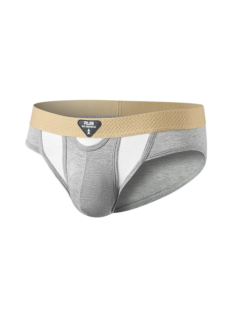 Orlvs-underwear-2 Pack Men's 3D Pouch High Elastic Breathable Solid Briefs-gay-underwear