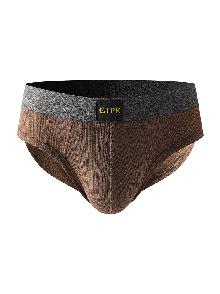 ORLVS Men's 4-Pack Cotton Mesh Pouch Briefs with Wide Waistband