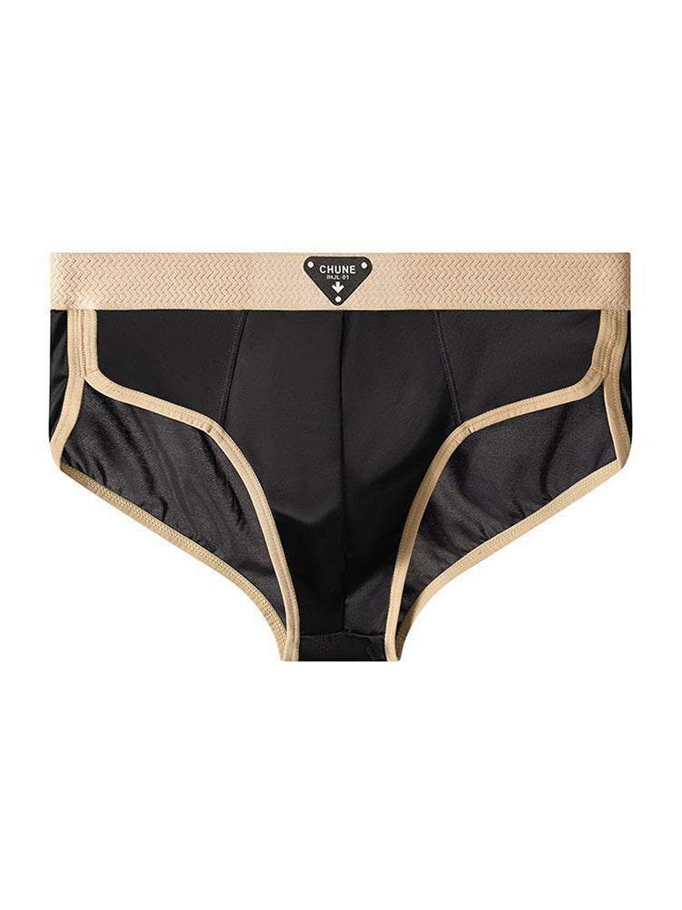 ORLVS Men's 5-Pack Satin Pouch Briefs with U-Shaped Design