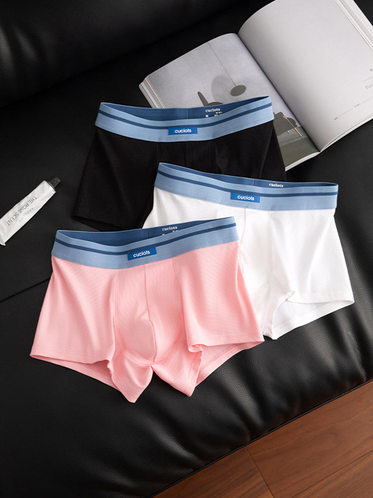 Orlvs-underwear-2 Pack Men's 3D Support Pouch Cotton Breathable Trunks-gay-underwear