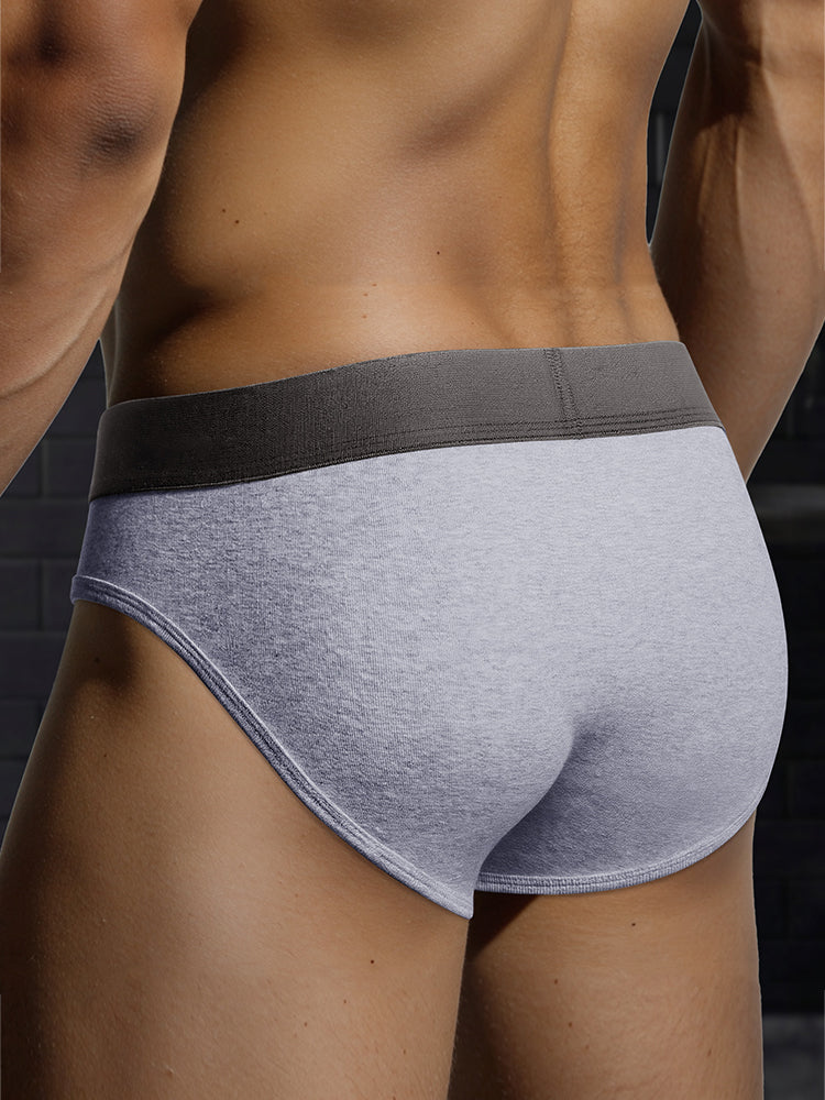 Orlvs-underwear-3 Pack Men's Cotton Breathable Large Pouch Double Layer Briefs-gay-underwear