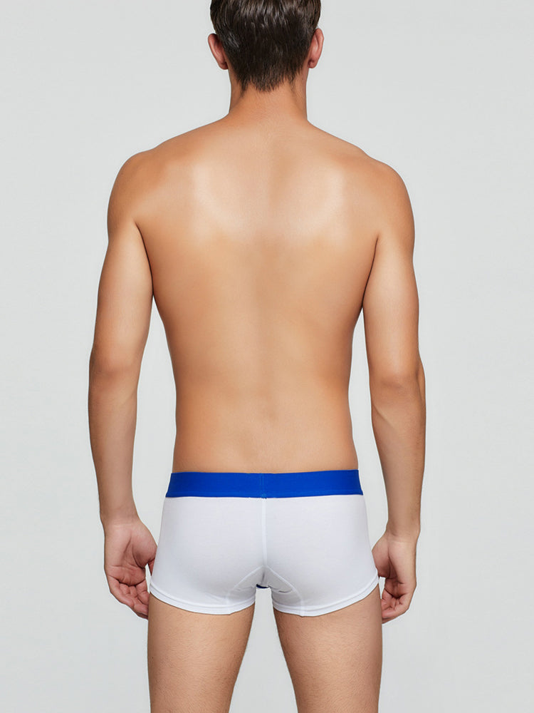 ORLVS Men's 2-Pack Cotton Trunks with Contrasting Front Band