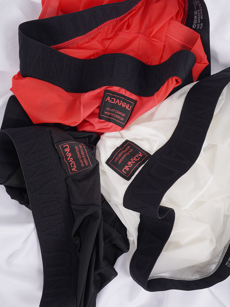 ORLVS Men's 2-Pack Lightweight Trunks with U-Pouch and Mesh Back