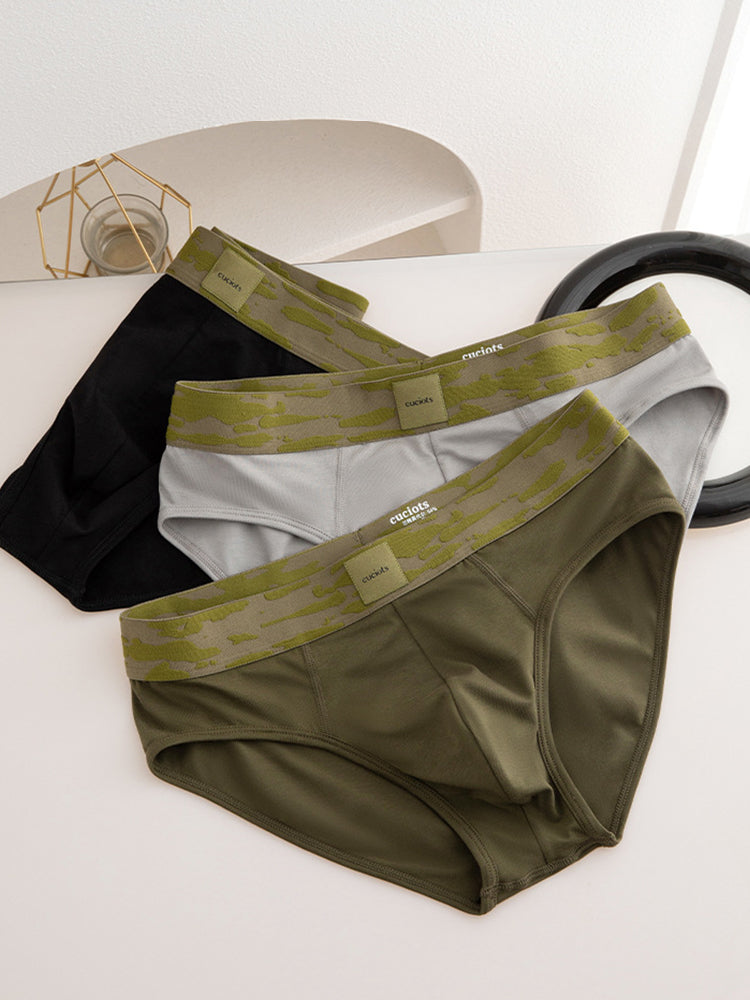 Orlvs-underwear-3 Pack Men's U-Pouch Moisture Wicking Antibacterial Breathable Briefs-gay-underwear