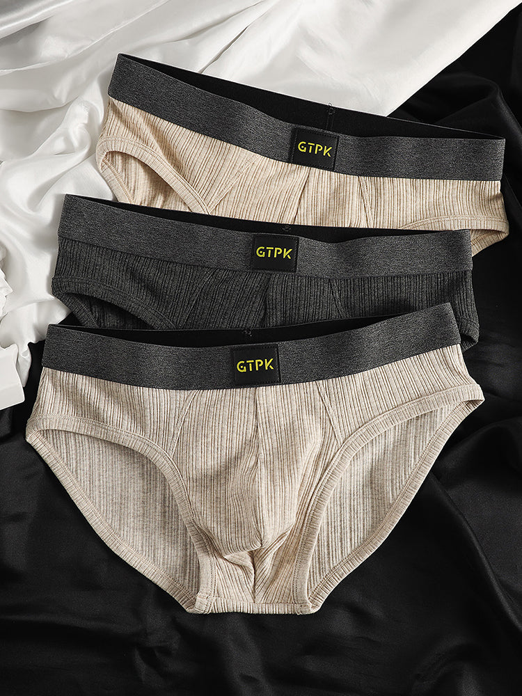 ORLVS Men's 4-Pack Cotton Mesh Pouch Briefs with Wide Waistband