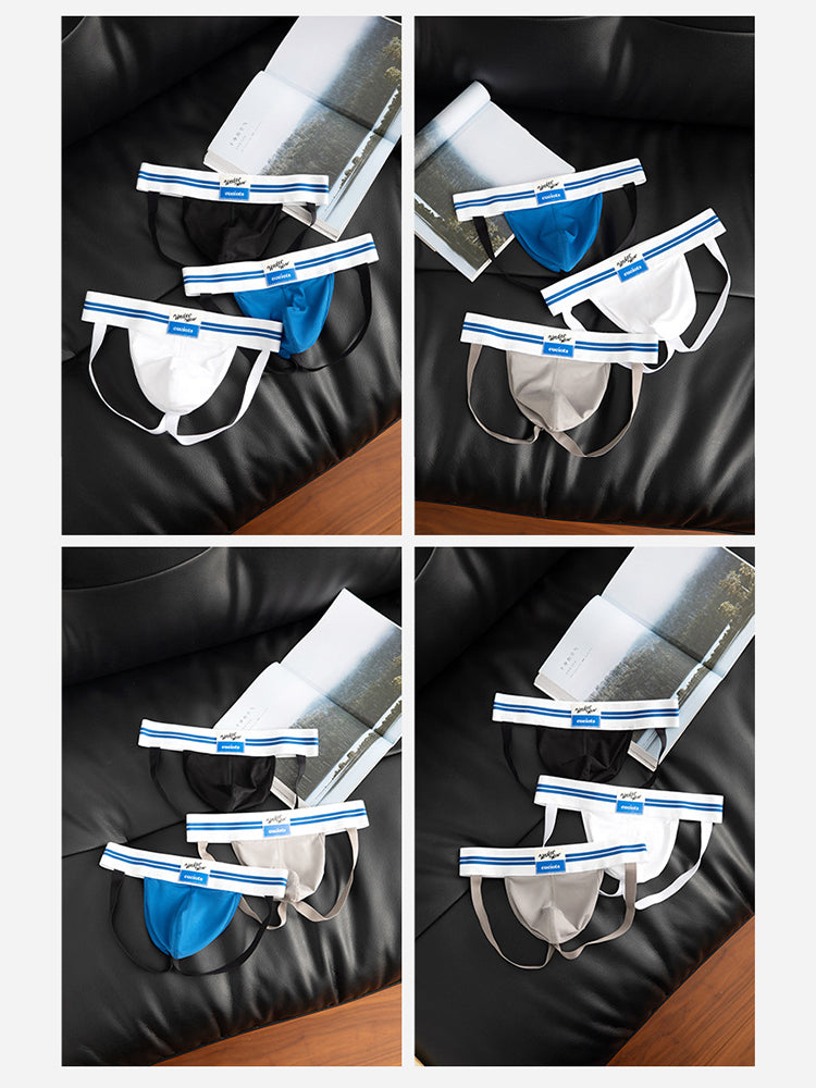 ORLVS Men's 2-Pack Modal Cotton Jockstraps with U-Shaped Pouch