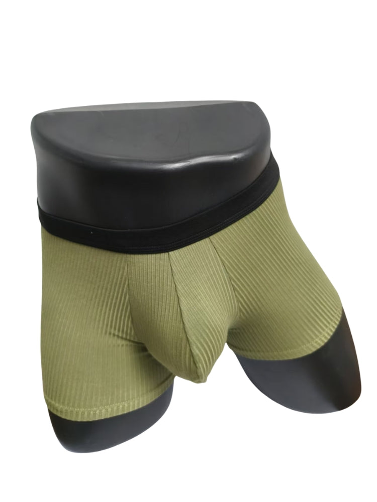 Orlvs-underwear-3 Pack Men's Double Layer Modal Large Pouch Solid Breathable Trunks-gay-underwear