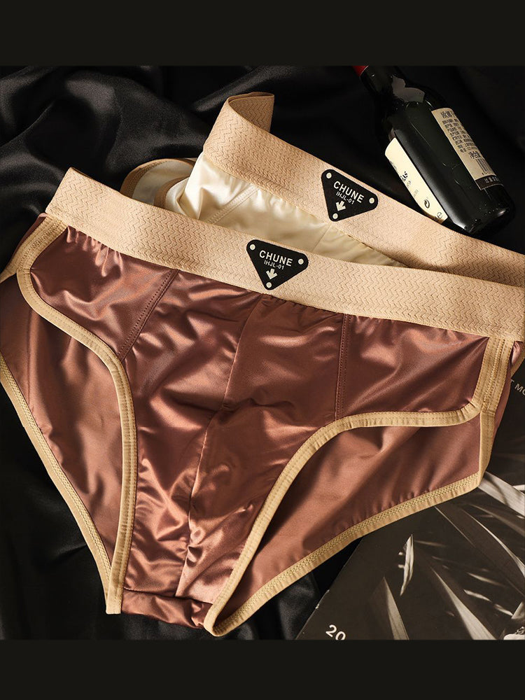 ORLVS Men's 5-Pack Satin Pouch Briefs with U-Shaped Design