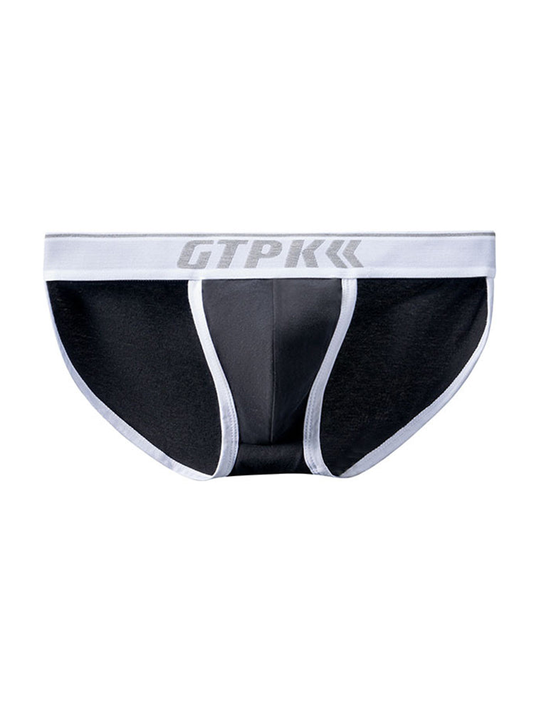 ORLVS Men's 4-Pack Cotton Briefs with Embossed Waistband