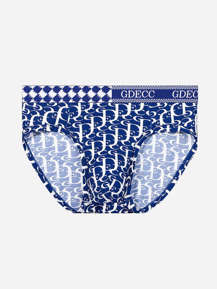 Orlvs-underwear-4 Pack Men's Print Ice Silk Cool Fashion Eye-Catching Briefs-gay-underwear