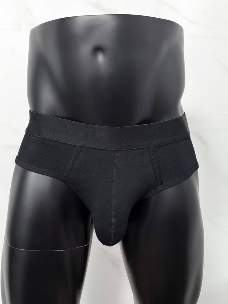 Orlvs-underwear-3 Pack Men's Cotton Breathable Large Pouch Double Layer Briefs-gay-underwear