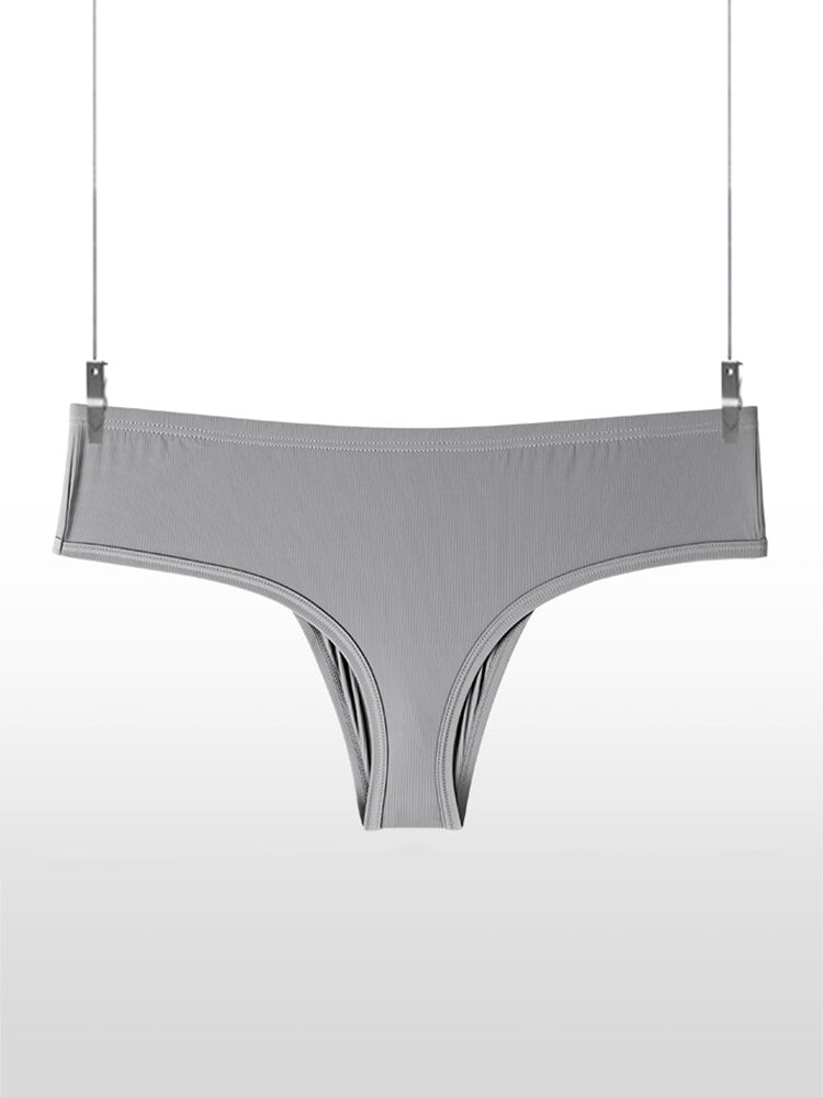 ORLVS Men's 3-Pack Half Coverage Briefs with Ribbed Texture and Large Pouch
