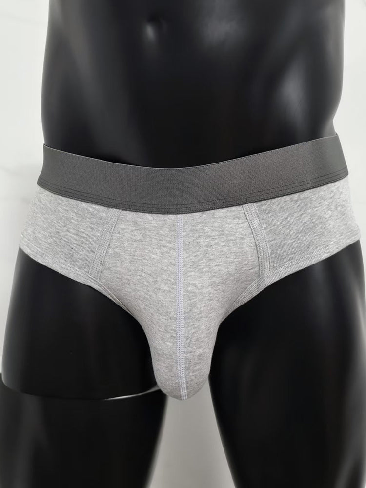 Orlvs-underwear-3 Pack Men's Cotton Breathable Large Pouch Double Layer Briefs-gay-underwear