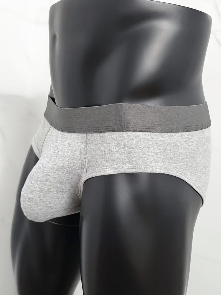 Orlvs-underwear-3 Pack Men's Cotton Breathable Large Pouch Double Layer Briefs-gay-underwear
