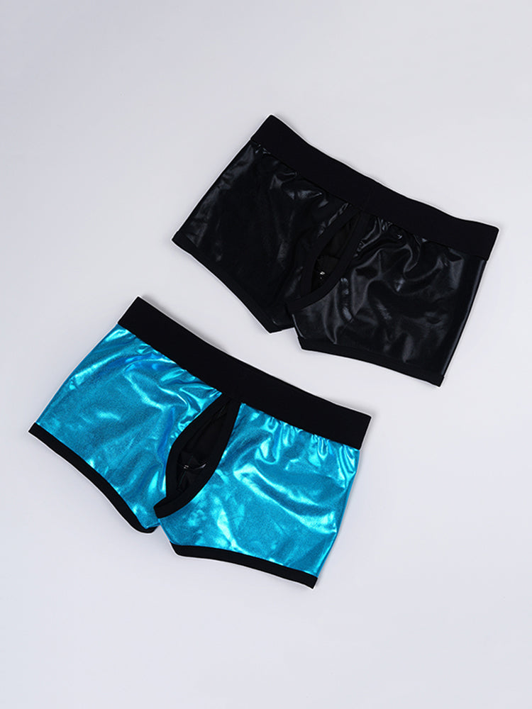 Orlvs-underwear-2 Pack Men's Front & Back Open 3D Pouch Trunks-gay-underwear