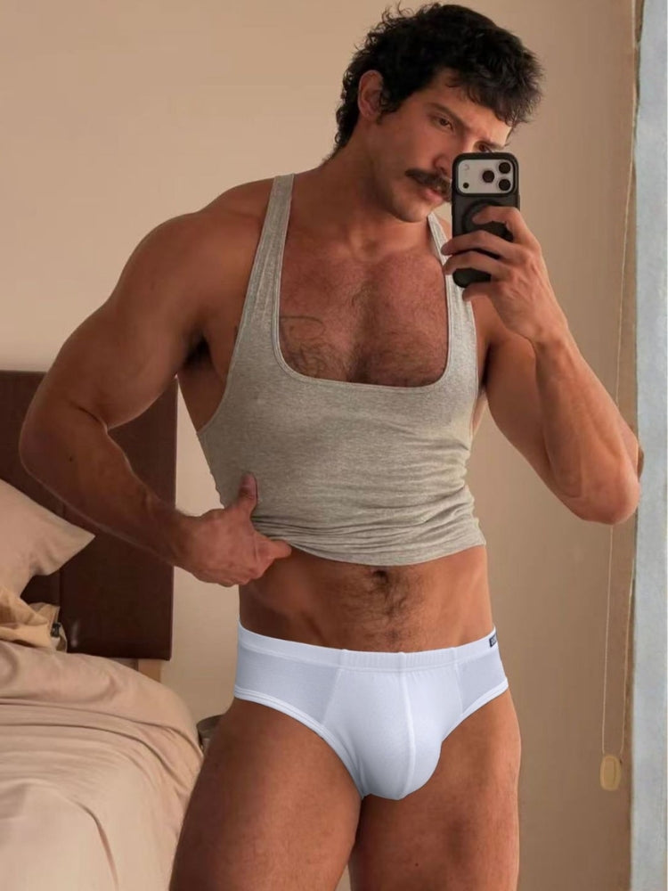 ORLVS Men's 2-Pack Pouch Jockstraps with U-Pouch and Hollow Side Cutouts
