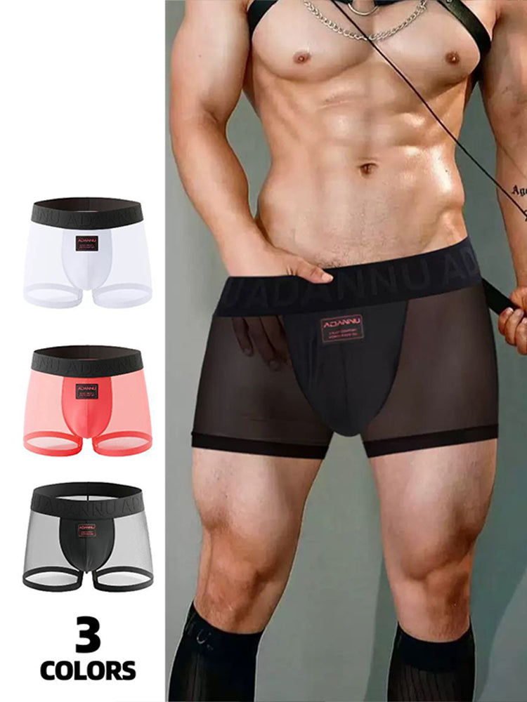 ORLVS Men's 2-Pack Lightweight Trunks with U-Pouch and Mesh Back