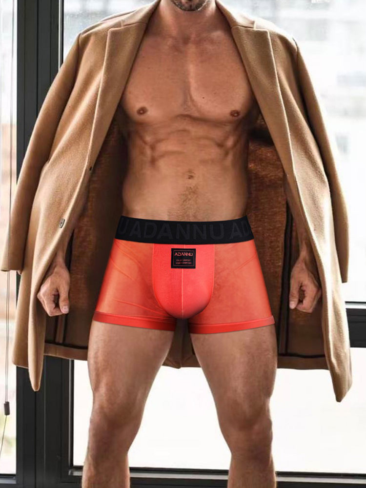 ORLVS Men's 2-Pack Lightweight Trunks with U-Pouch and Mesh Back