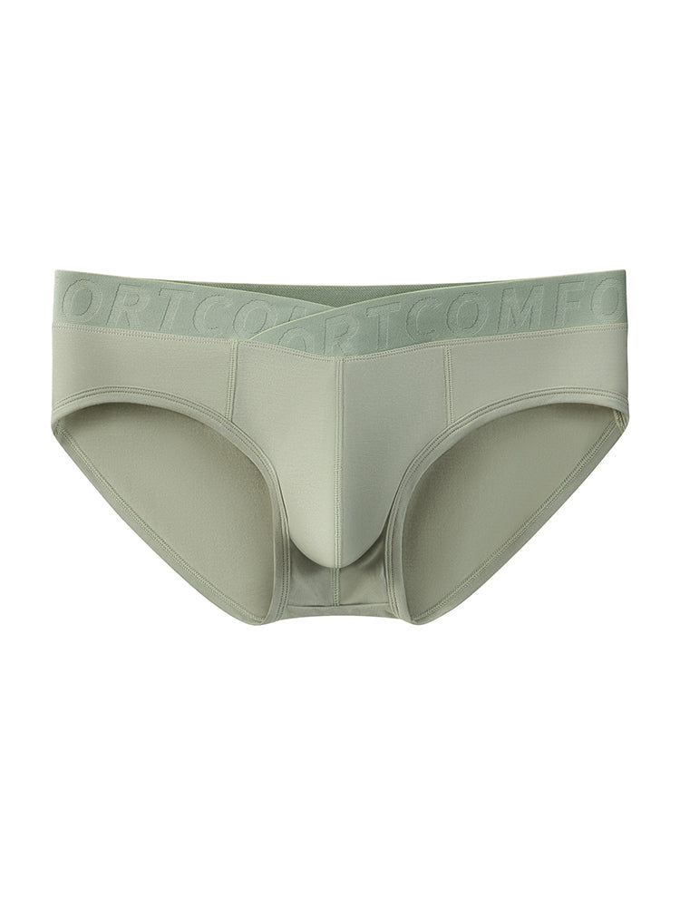 Orlvs-underwear-2 Pack Men's Bamboo Fiber U-Pouch Mid Rise V-Cut Briefs-gay-underwear