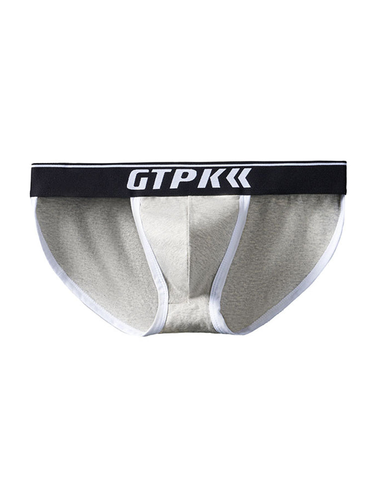 ORLVS Men's 4-Pack Cotton Briefs with Embossed Waistband