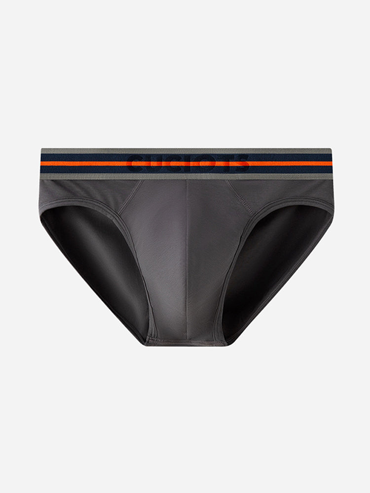 Orlvs-underwear-2 Pack Men's U-Pouch Breathable Solid Antibacterial Modal Briefs-gay-underwear