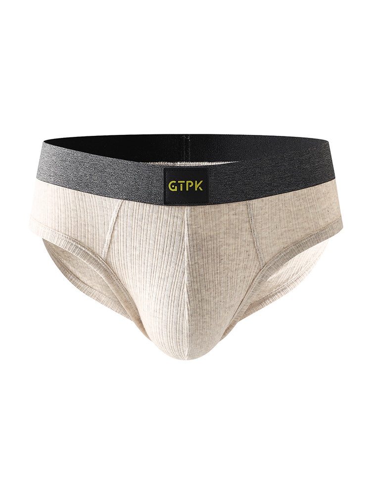 ORLVS Men's 4-Pack Cotton Mesh Pouch Briefs with Wide Waistband