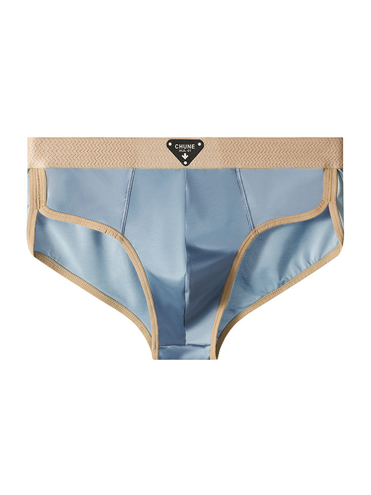 ORLVS Men's 5-Pack Satin Pouch Briefs with U-Shaped Design