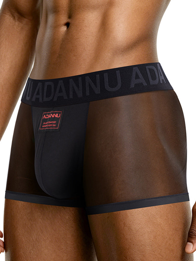 ORLVS Men's 2-Pack Lightweight Trunks with U-Pouch and Mesh Back