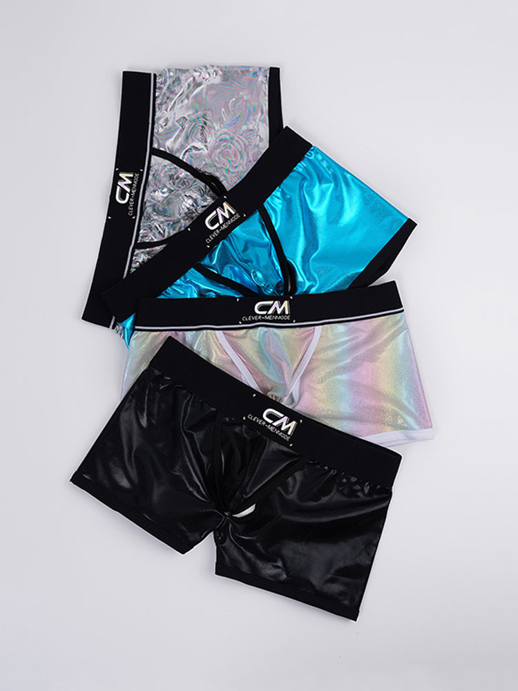 Orlvs-underwear-2 Pack Men's Front & Back Open 3D Pouch Trunks-gay-underwear