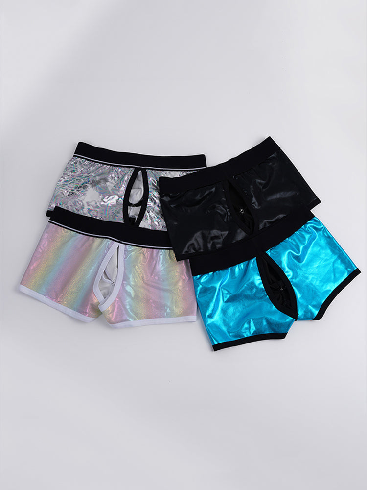 Orlvs-underwear-2 Pack Men's Front & Back Open 3D Pouch Trunks-gay-underwear