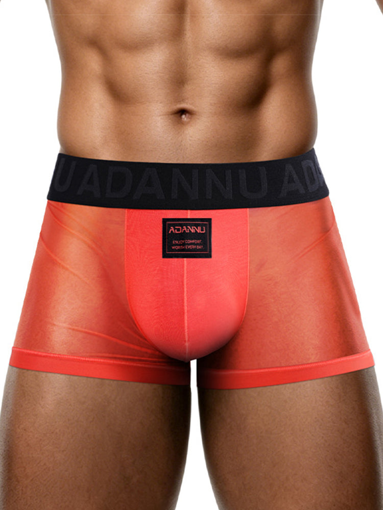 ORLVS Men's 2-Pack Lightweight Trunks with U-Pouch and Mesh Back