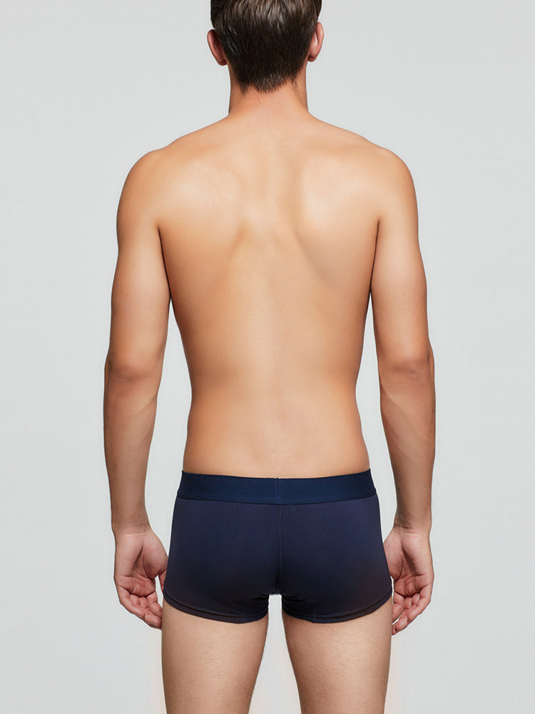ORLVS Men's 2-Pack Cotton Trunks with Contrasting Front Band