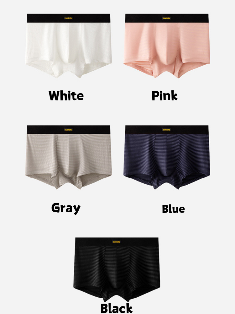 Orlvs-underwear-3 Pack Men's Ice Silk Lightweight Cool Breathable 3D Pouch Trunks-gay-underwear