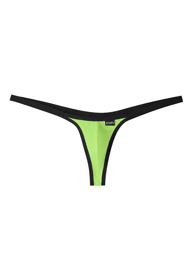 ORLVS Men's 4-Pack Contoured Pouch Thongs in Low-Rise Polyamide Blend