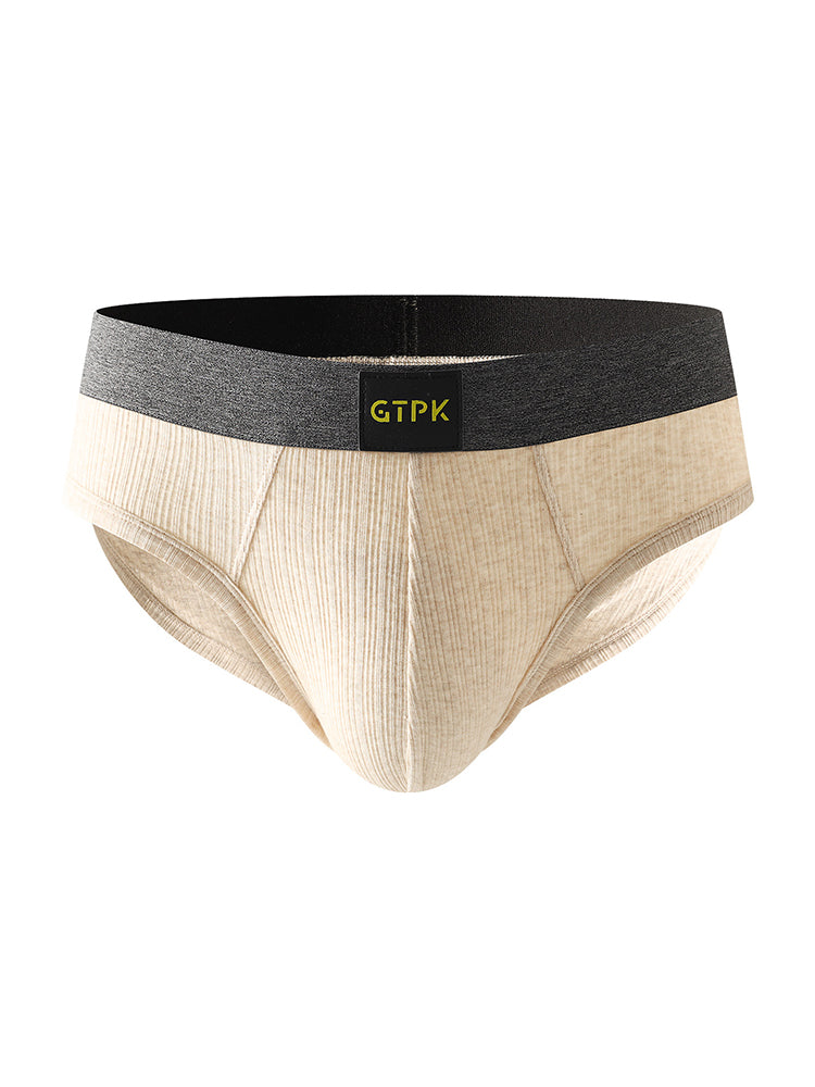 ORLVS Men's 4-Pack Cotton Mesh Pouch Briefs with Wide Waistband