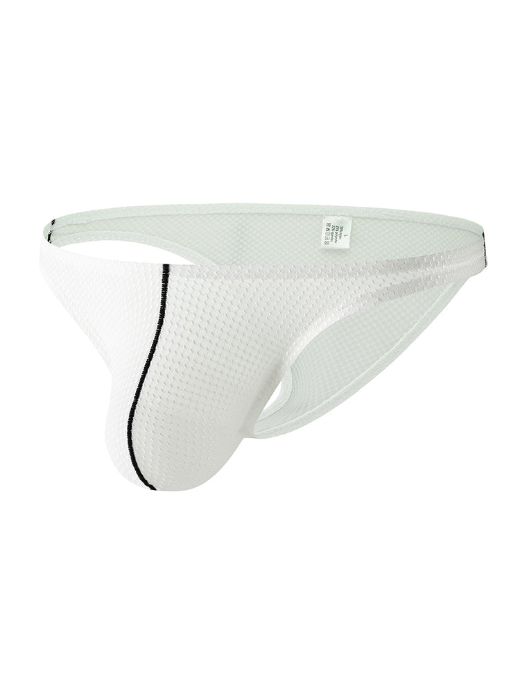 ORLVS Men's 3-Pack Low Rise Thongs with Mesh Body