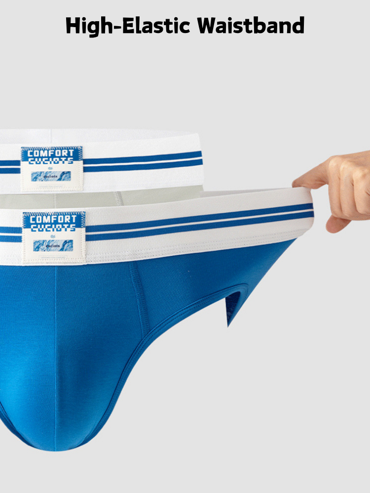 Orlvs-underwear-3 Pack Men's U-Pouch High Elastic Modal Briefs-gay-underwear