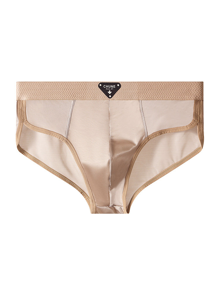 ORLVS Men's 5-Pack Satin Pouch Briefs with U-Shaped Design