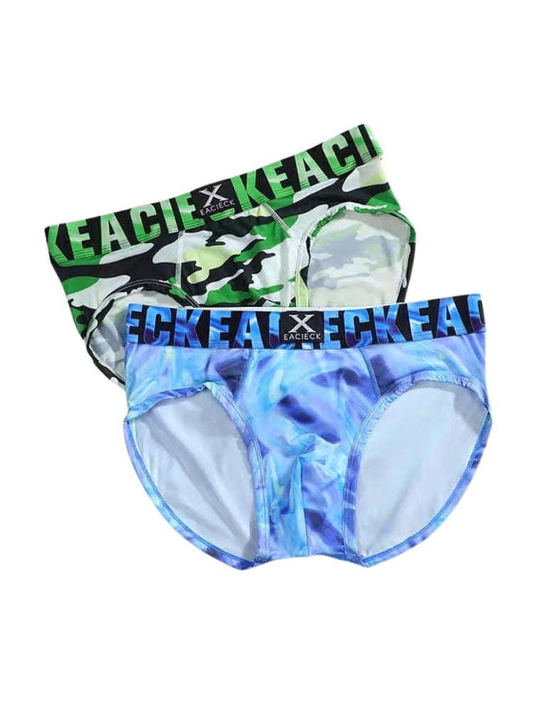 Orlvs-underwear-4 Pack Men's U-Pouch Breathable Ice Silk Print Athletic Briefs-gay-underwear