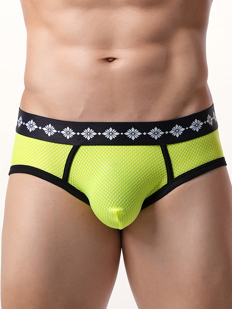 ORLVS Men's 3-Pack Mesh Briefs with Low-Rise Cut and Tight Fit