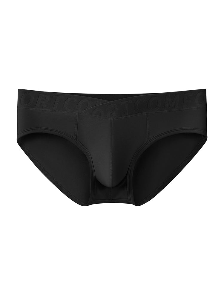Orlvs-underwear-2 Pack Men's Bamboo Fiber U-Pouch Mid Rise V-Cut Briefs-gay-underwear