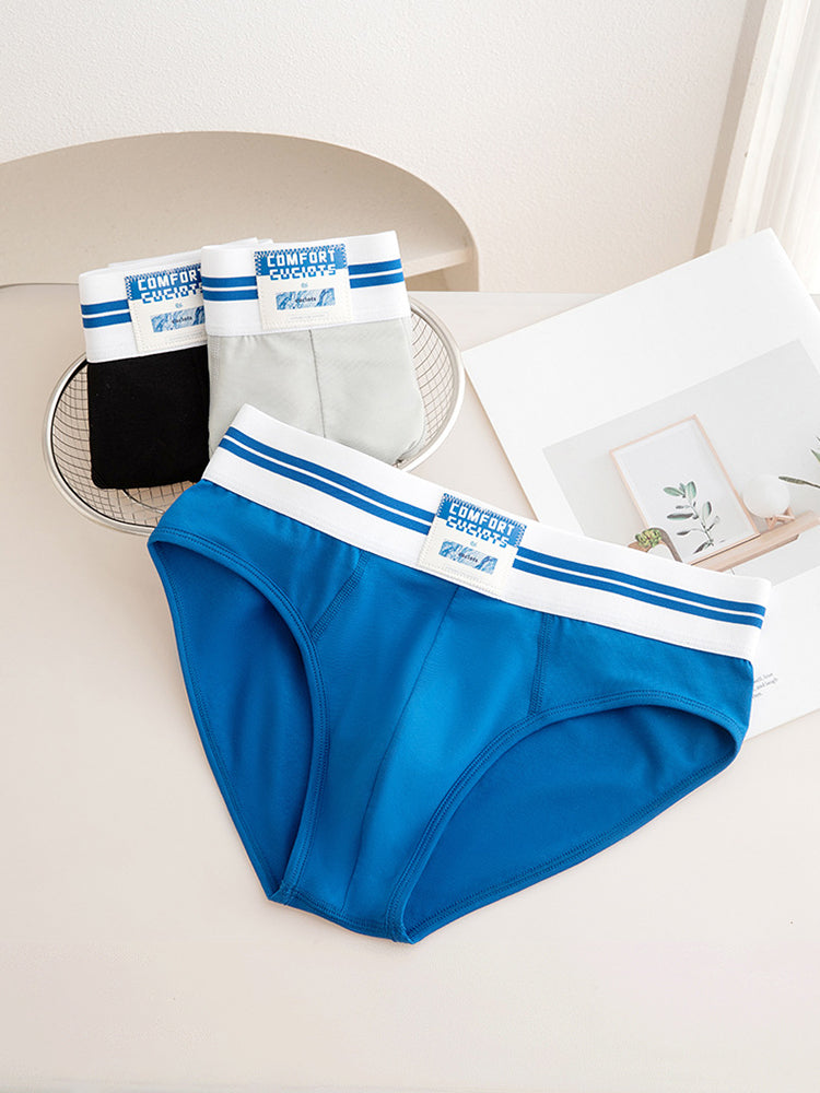 Orlvs-underwear-3 Pack Men's U-Pouch High Elastic Modal Briefs-gay-underwear